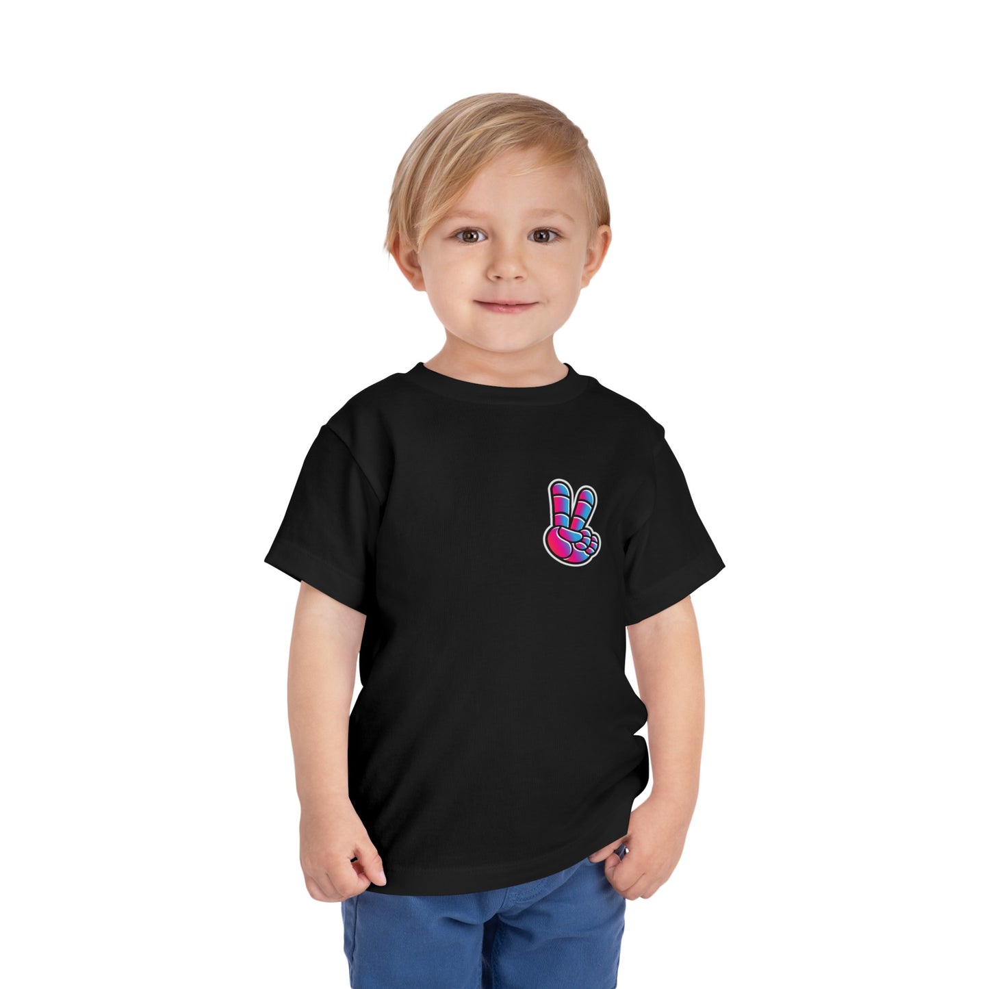 Camiseta de dos caras para niños pequeños Peace Love Space de Afterskool