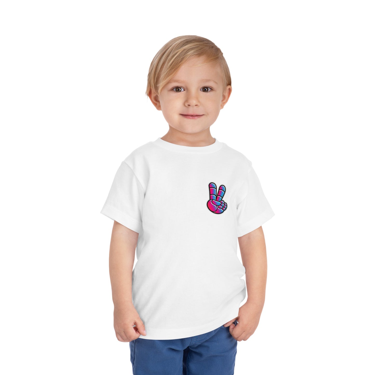 Camiseta de dos caras para niños pequeños Peace Love Space de Afterskool