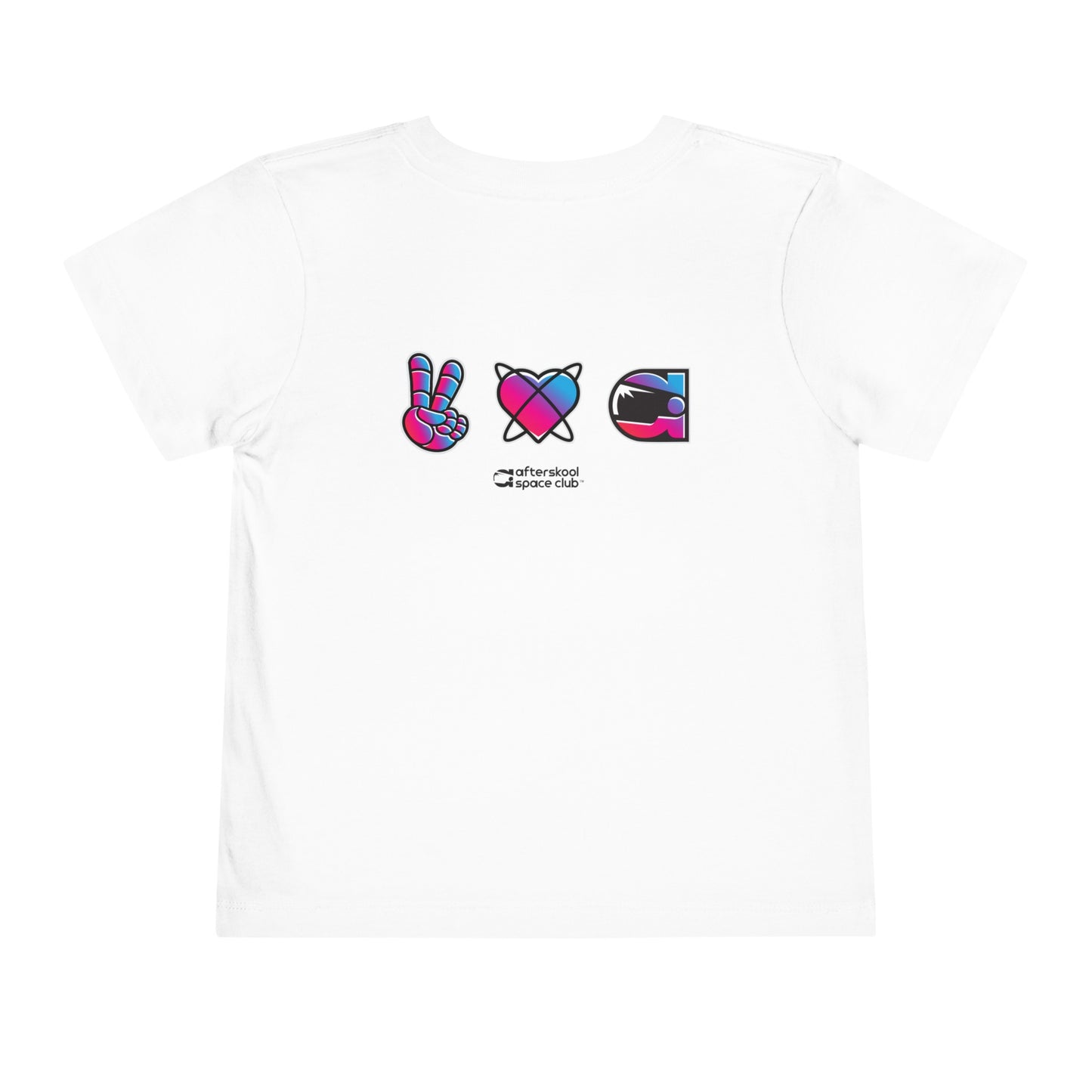 Camiseta de dos caras para niños pequeños Peace Love Space de Afterskool