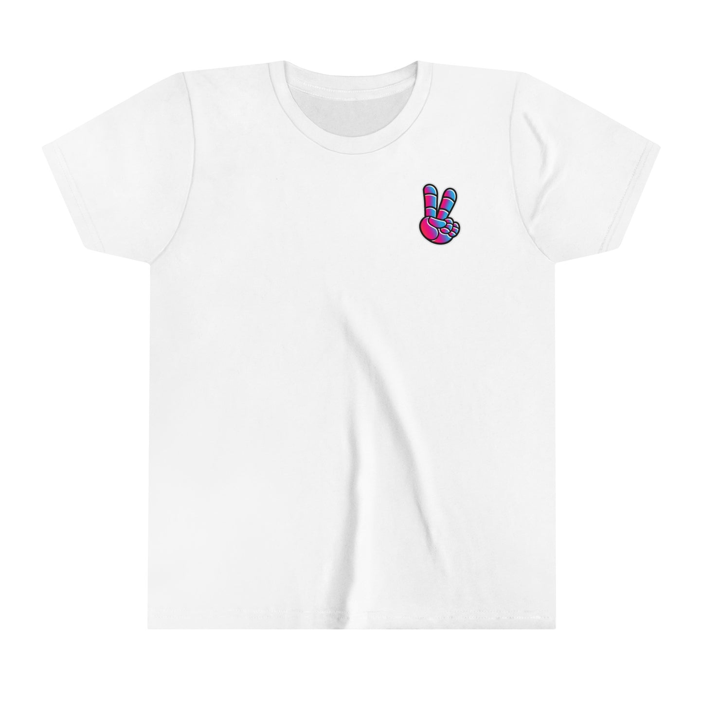 Camiseta infantil de dos caras Peace Love Space de Afterskool