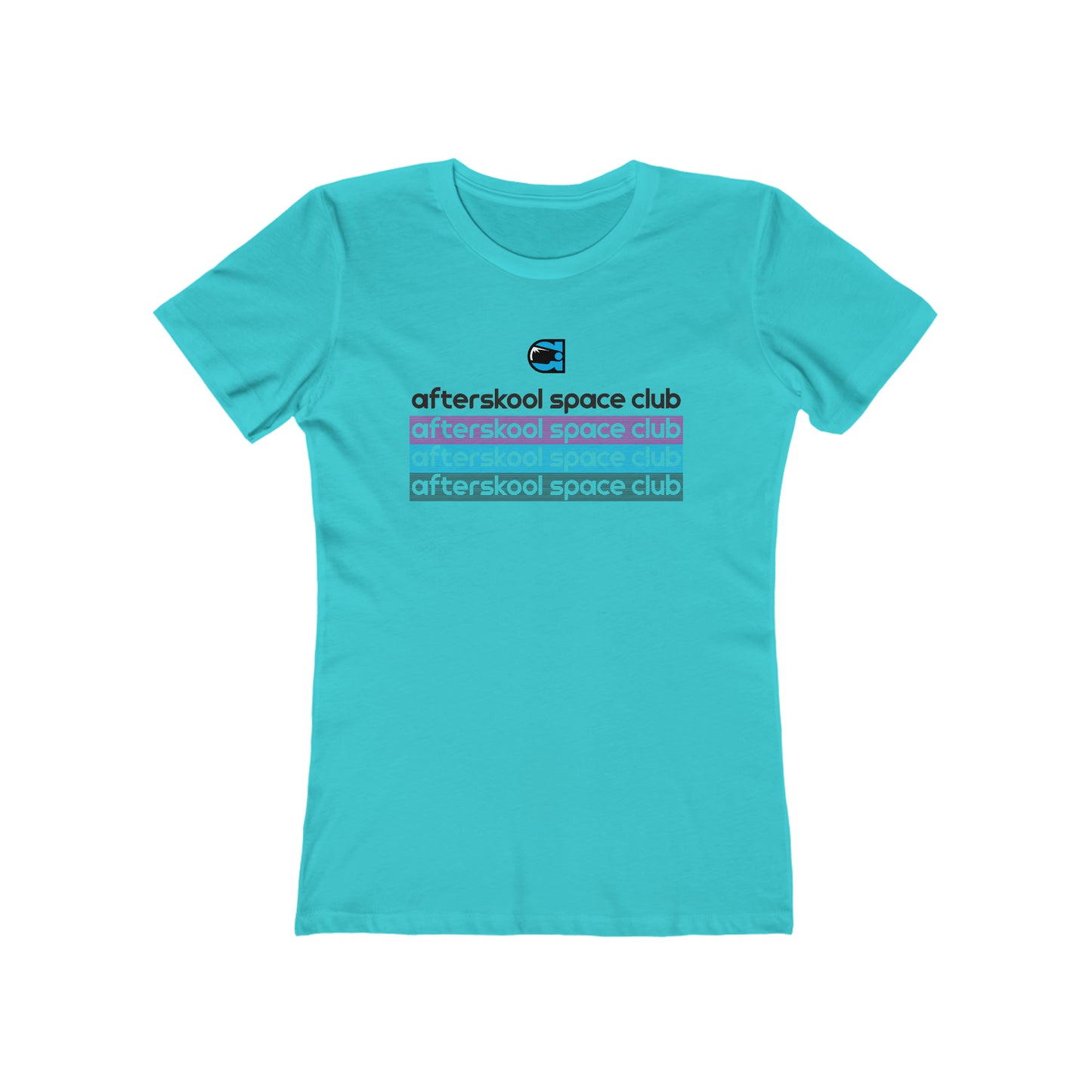 Camiseta suave para mujer con barras de colores y logotipo de Afterskool