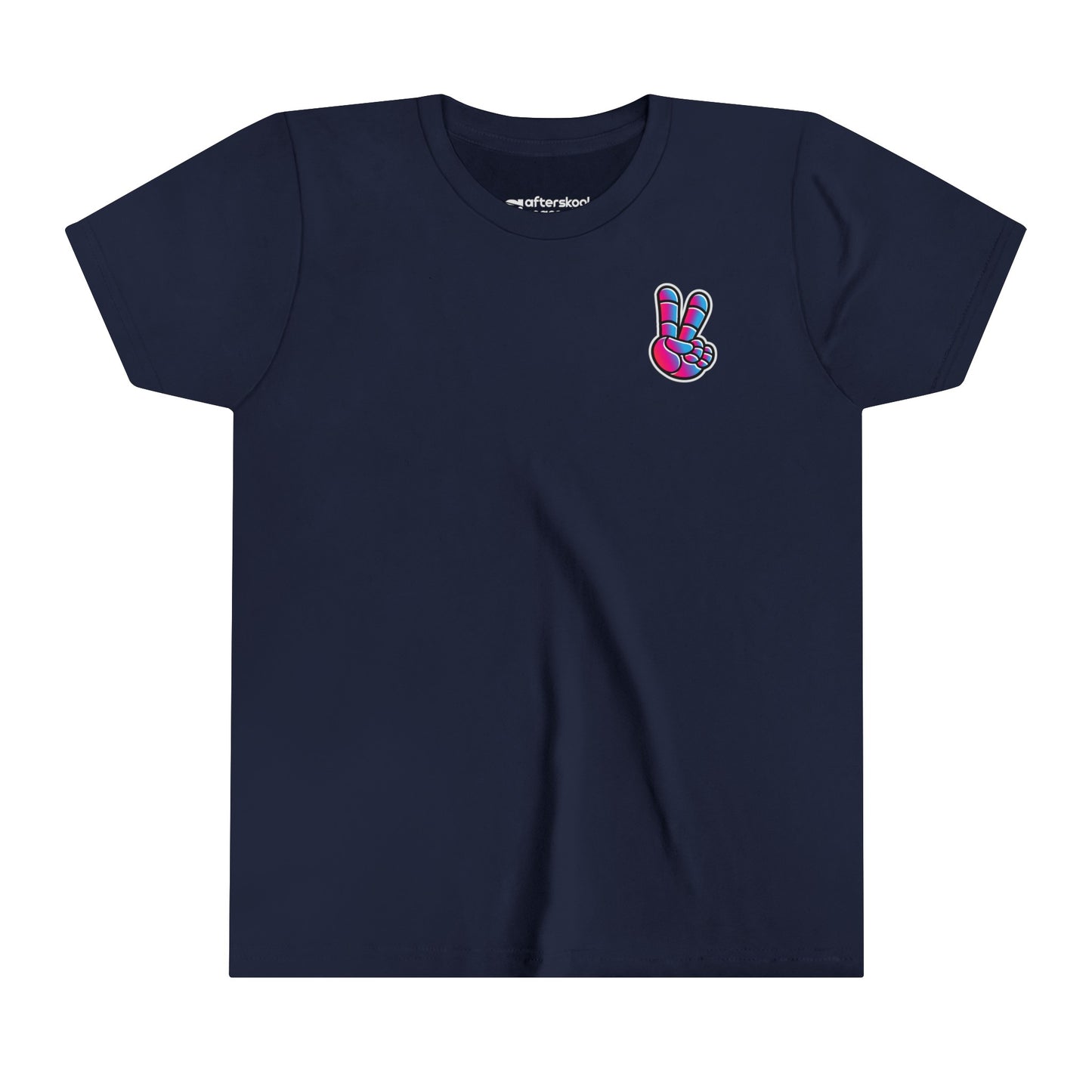 Camiseta infantil de dos caras Peace Love Space de Afterskool