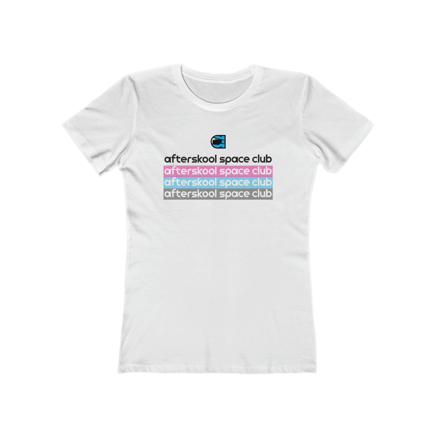 Camiseta suave para mujer con barras de colores y logotipo de Afterskool