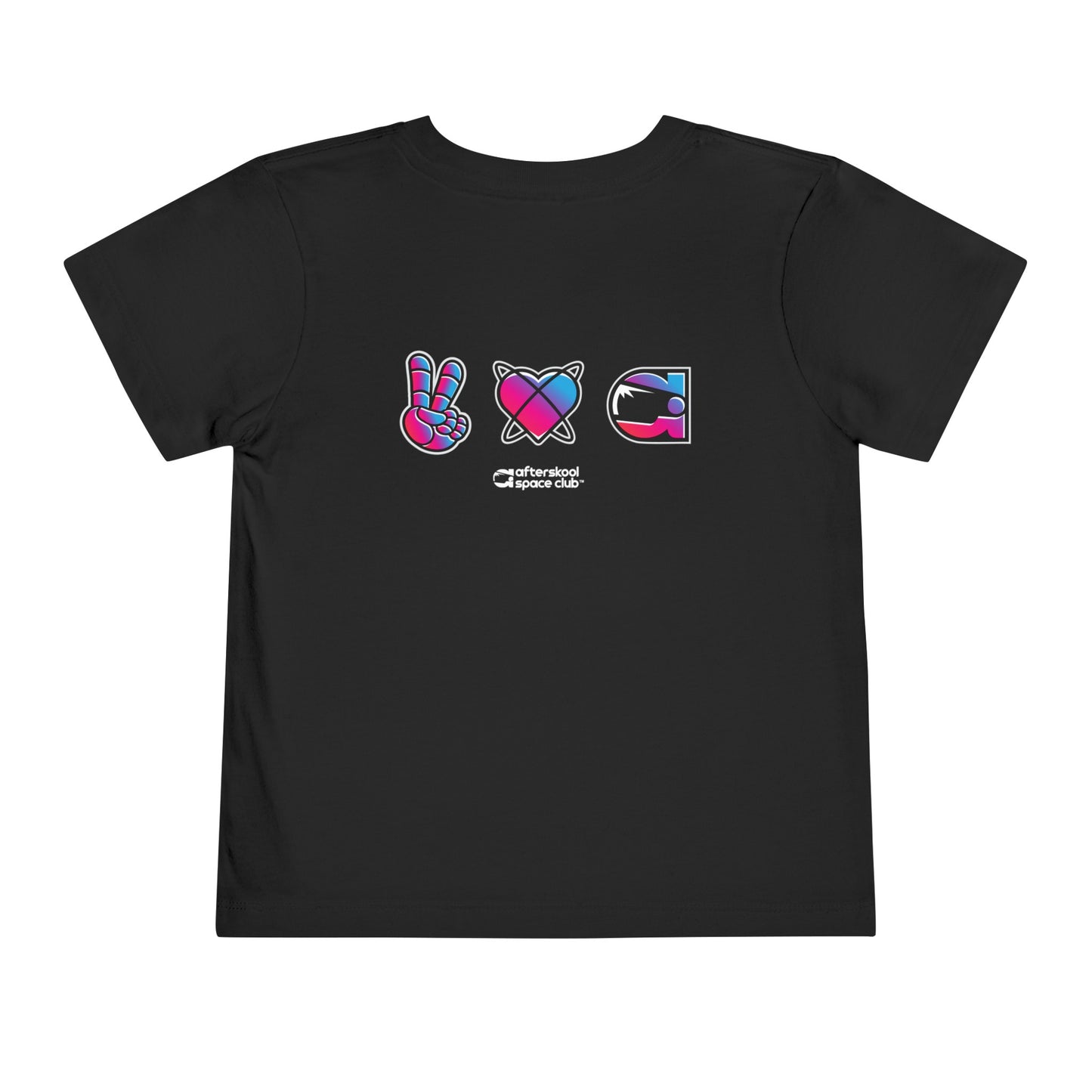Camiseta de dos caras para niños pequeños Peace Love Space de Afterskool