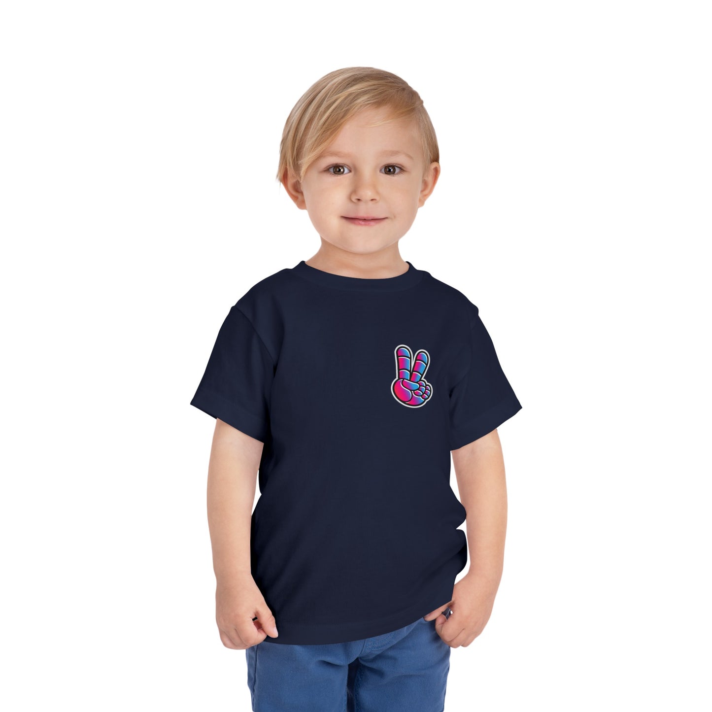 Camiseta de dos caras para niños pequeños Peace Love Space de Afterskool