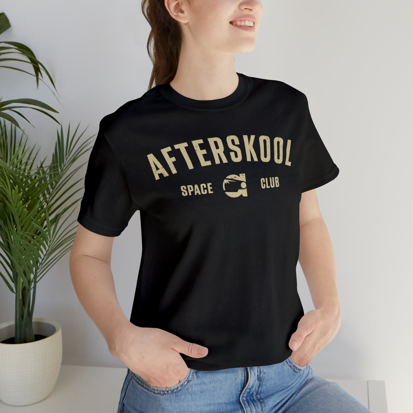 Camiseta Afterskool Arched Wordmark de manga corta color crema