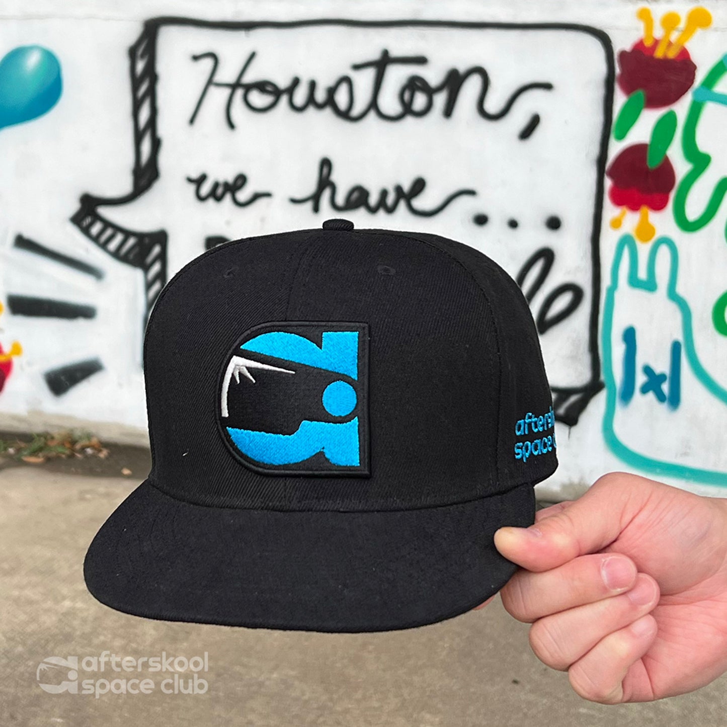 Afterskool logo snapback hat NAVY