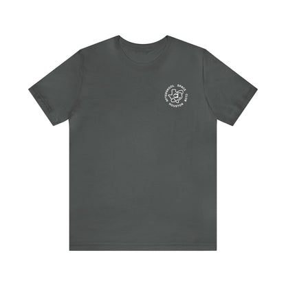 Camiseta Afterskool con manga redonda y logotipo blanco de 2 lados