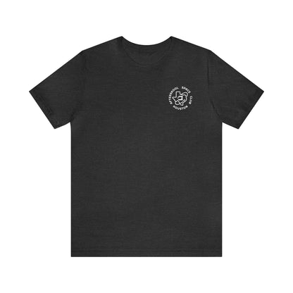 Camiseta Afterskool con manga redonda y logotipo blanco de 2 lados