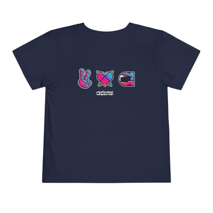 Camiseta de dos caras para niños pequeños Peace Love Space de Afterskool