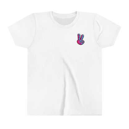 Camiseta infantil de dos caras Peace Love Space de Afterskool