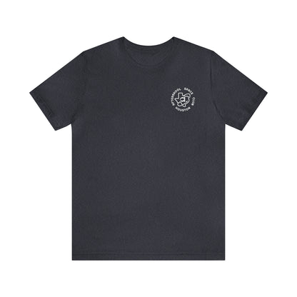 Camiseta Afterskool con manga redonda y logotipo blanco de 2 lados