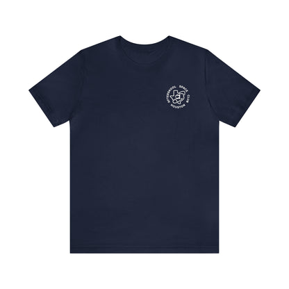 Camiseta Afterskool con manga redonda y logotipo blanco de 2 lados