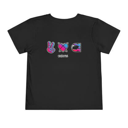 Camiseta de dos caras para niños pequeños Peace Love Space de Afterskool